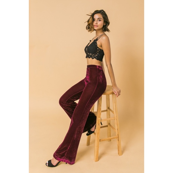 Flying Tomato Wine Velvet Pants - Picture 4 of 4